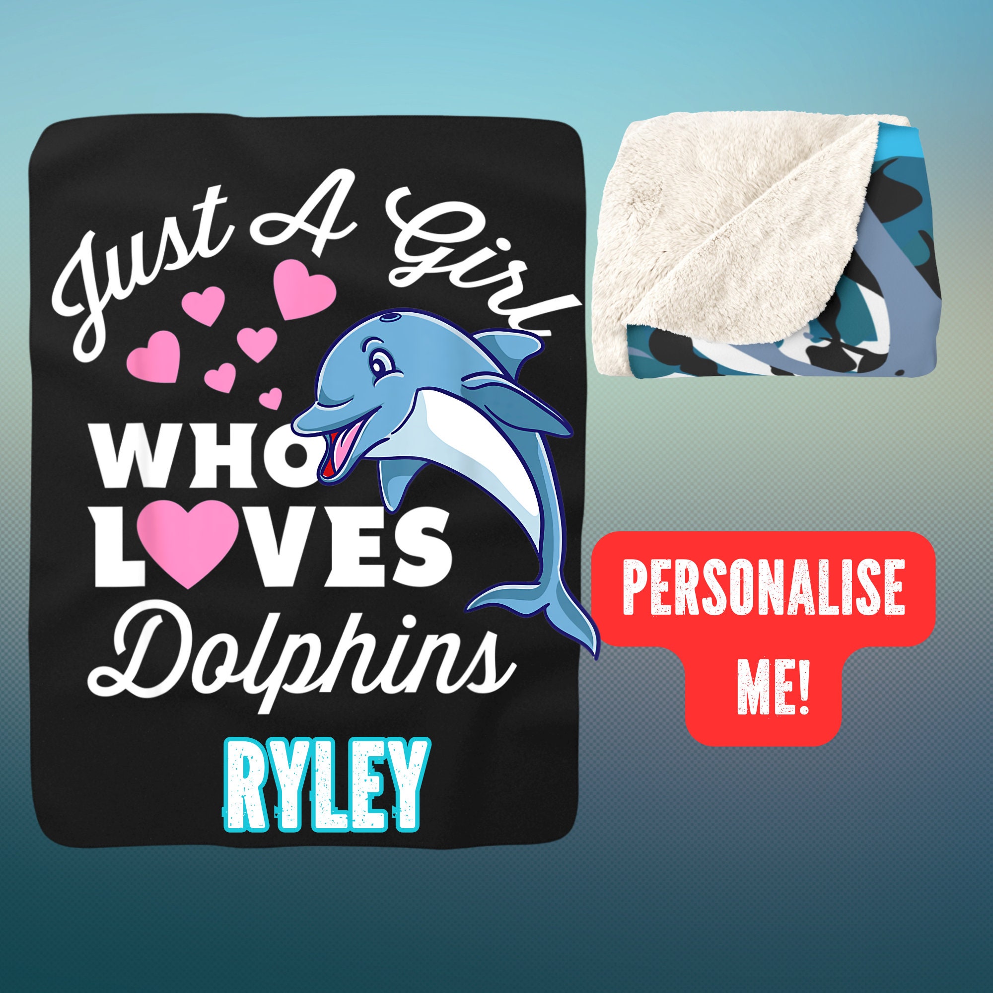 Buy Just A Girl Who Loves Dolphins Blanket for Girls, Custom Throw for  Dolphin Lovers, Customized Dolphin Gifts, Custom Dolphin Blanket Online in  India 