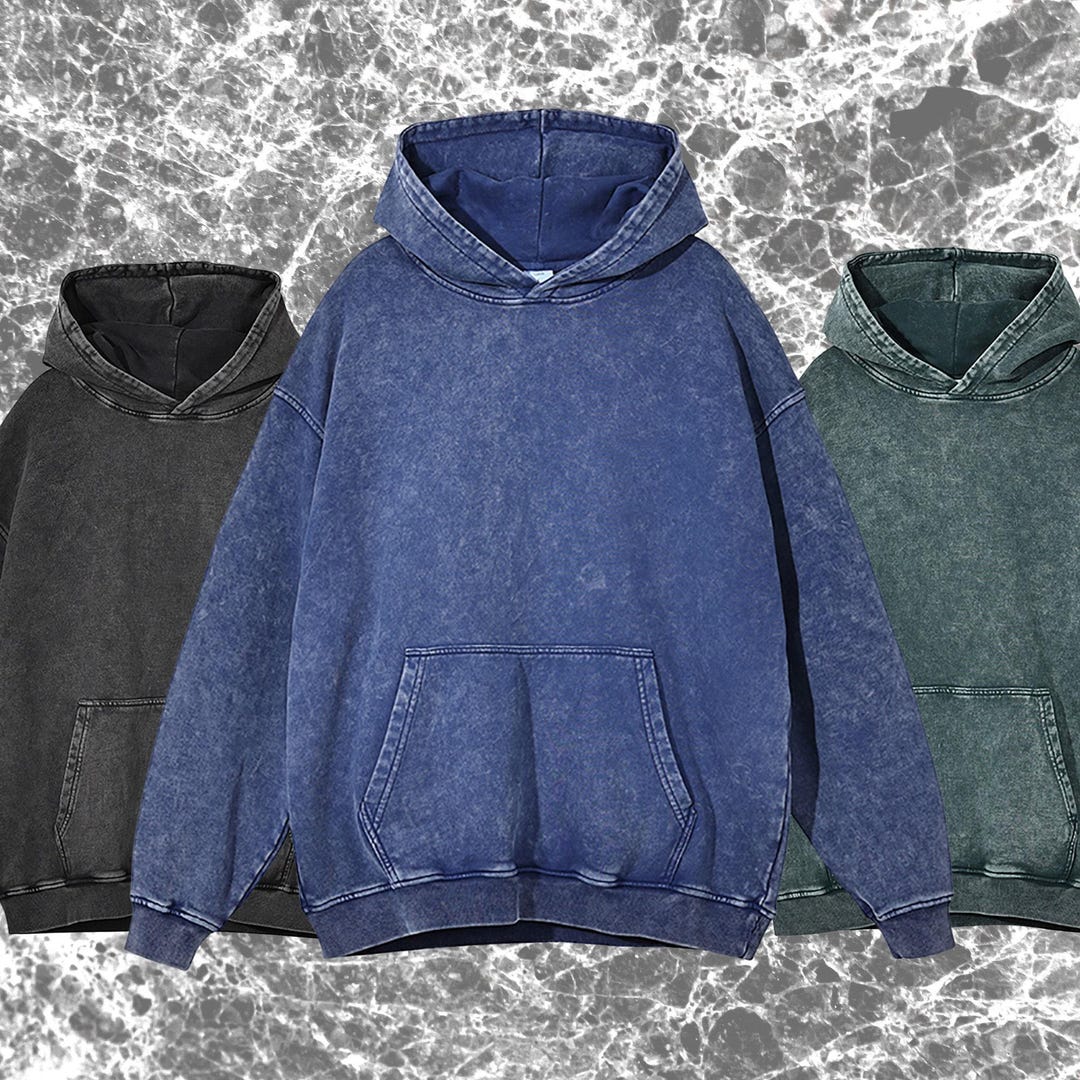 Distressed Acid Wash Oversized Hoodie, Baggy Oversize Hoodie