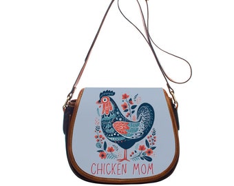 Chicken Mom Crossover Bag, Chicken Bag for Women, Messenger