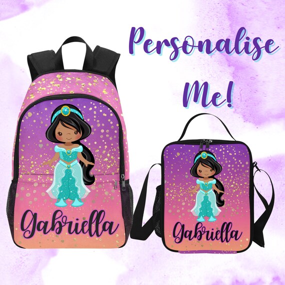 Fast Forward Disney Princess Backpack and Lunch Box Set - Bundle with 16  Princess Backpack, Disney Princess Lunch Bag, Water Bottle, Princess