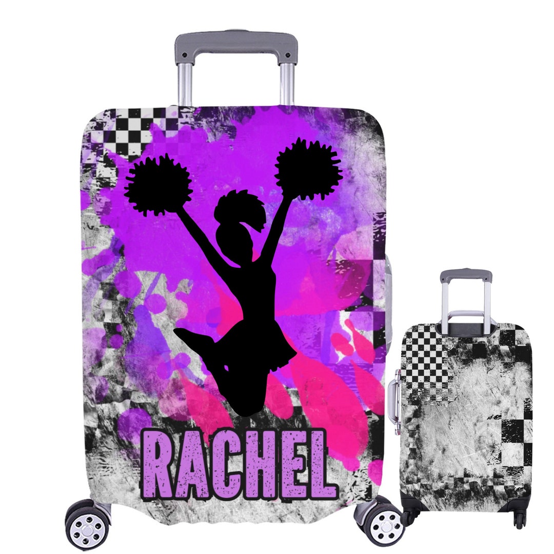 Custom Cheerleading Girls Luggage Cover With Name, Personalized