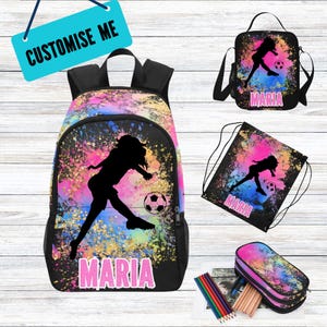 Personalisierter Fußball-Rucksack für Jugendliche, maßgeschneiderte Fußballtasche für Kinder, Schultasche für Fußballkinder, Geschenk für Fußballfans