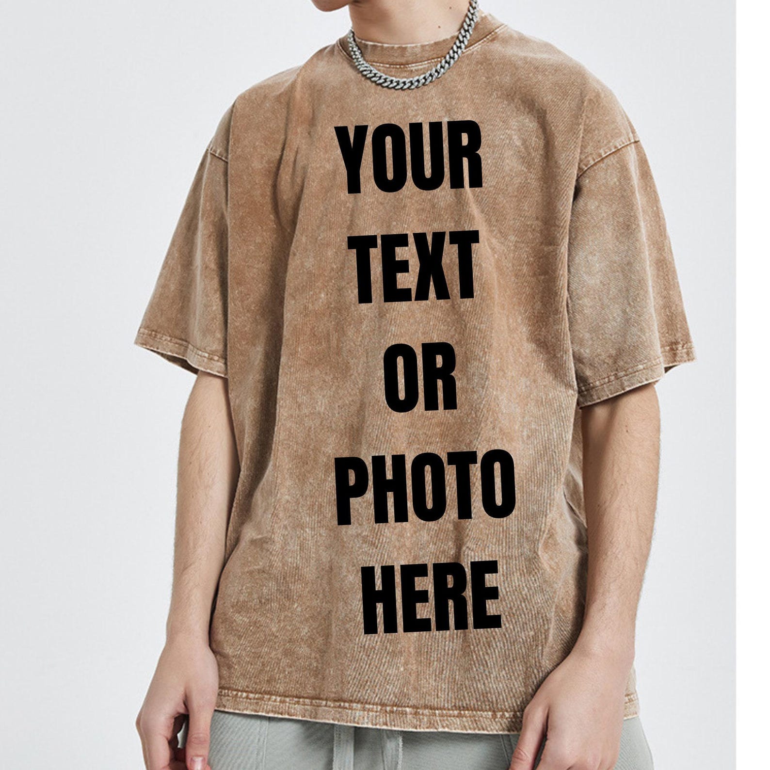 Men's Custom Printed Oversized Shirt, Personalized Text Tshir - Etsy