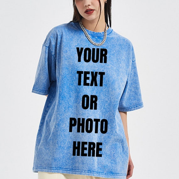 Camisa personalizada para mujer con estilo urbano de gran tama o