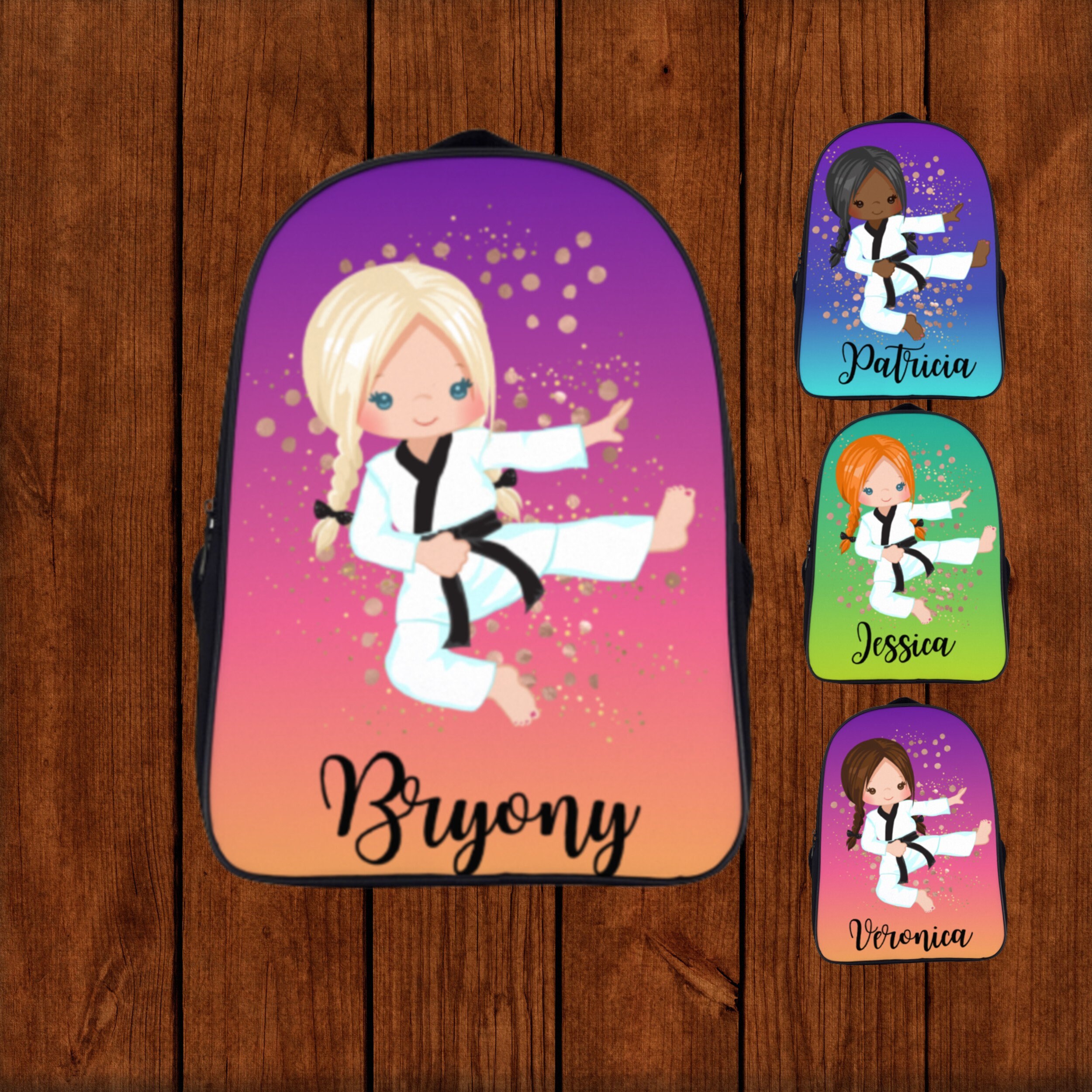 Personalized Karate Bag for Girls Personalised Back Pack for Etsy