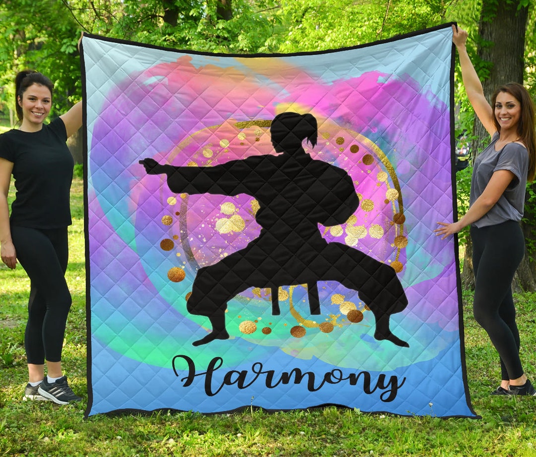 Personalized Karate Quilt Cover Set for Girls, Personalized Girls