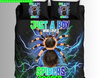 Custom Just A Boy Who Loves  Spiders Duvets And Comforter Sets
