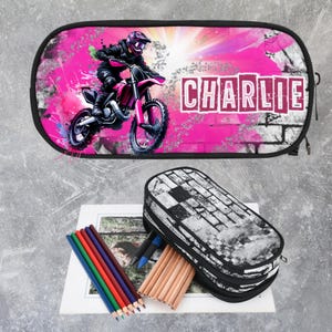 Trousse de motocross pour filles, stationnaire pour motos tout-terrain pour enfants, cadeaux de retour à l'école pour motards tout-terrain filles, secondaire, primaire