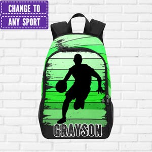 Sac à dos de basket-ball personnalisé pour garçons, cadeau basket-ball pour enfants, sac à dos pour entraînement sportif, sac de basket-ball avec sac à lunch assorti