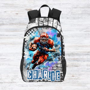 Sacs à dos personnalisés de football américain pour garçons, Sacs à dos d'école personnalisés pour enfants, Sacs de joueurs de football personnalisés pour l'école