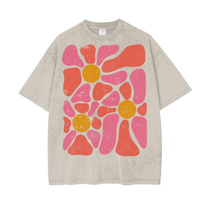 Cool Oversized Shirt for Men And Women, Abstract Art TShirt image 4