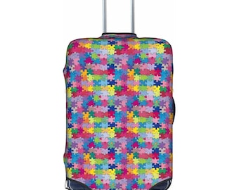 Funda para equipaje con diseño de concienciación sobre el autismo para niños y adultos.