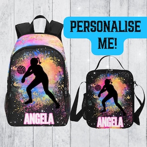Sac à dos de volley-ball personnalisé pour adolescents, sac de volley-ball personnalisé pour enfants, cartable de retour à l'école pour enfants de volley-ball, cadeau pour volley-ball