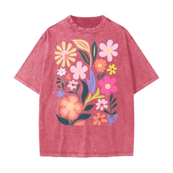値下げ　vintage flower shirt Vintage Pressed Flowers Comfort Colors Tshirt Boho Wildflowers