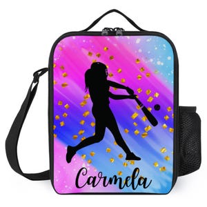Personalized Baseball Lunchbox for Girls - Customized Lunchbox for Baseball Players - Baseball Lunchbox- Gym Lunchbox - Gift for Sports Kid