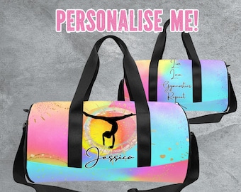 Personalized Duffle Bag for Gymnastics - Girls Gymnastics Bag Fully Customized - Cool Gift for Gymnasts - Weekend Bag for Gymnasts Backpack