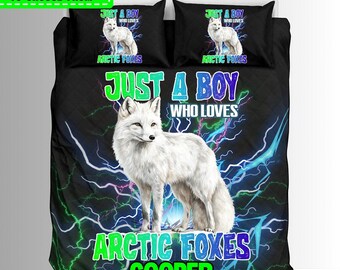 Custom Just A Boy Who Loves Arctic Foxes Duvets And Comforter Sets