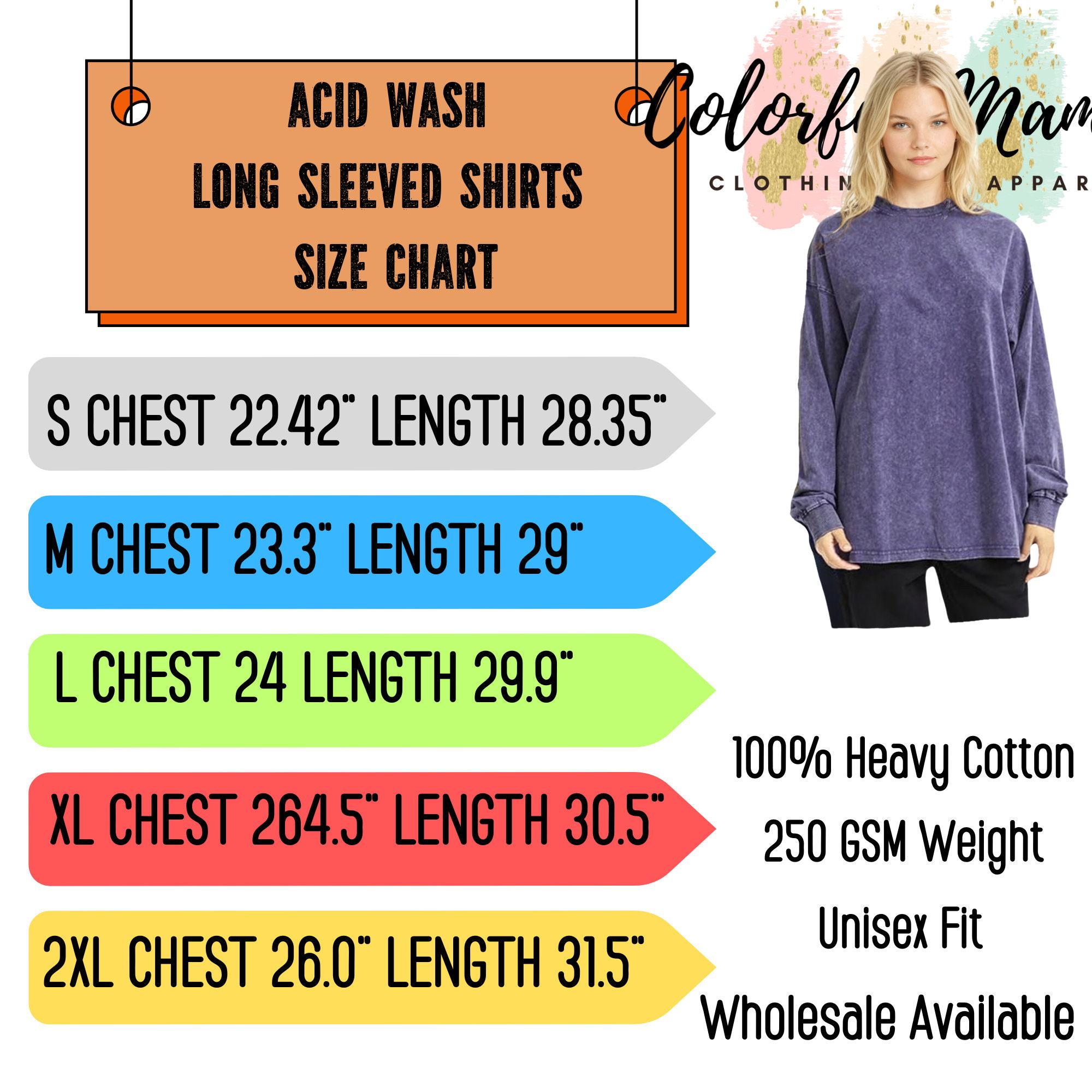 Oversized Distressed Shirts in Acid Wash, Acid Washed Shirts for 