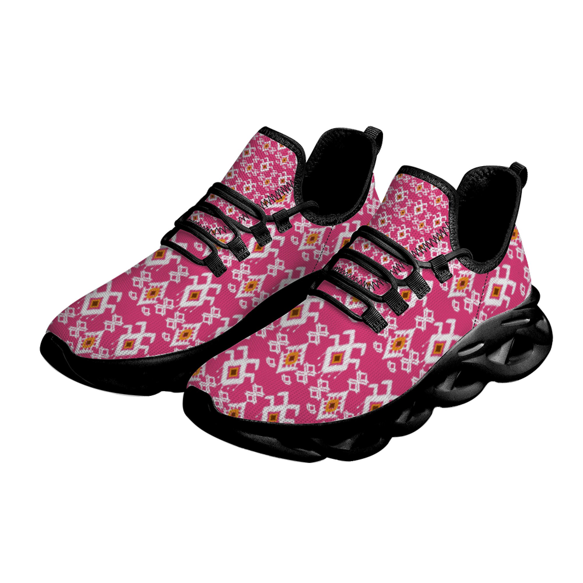INSTANTARTS African Girls Tribal Fabric Kint Shoes for Women
