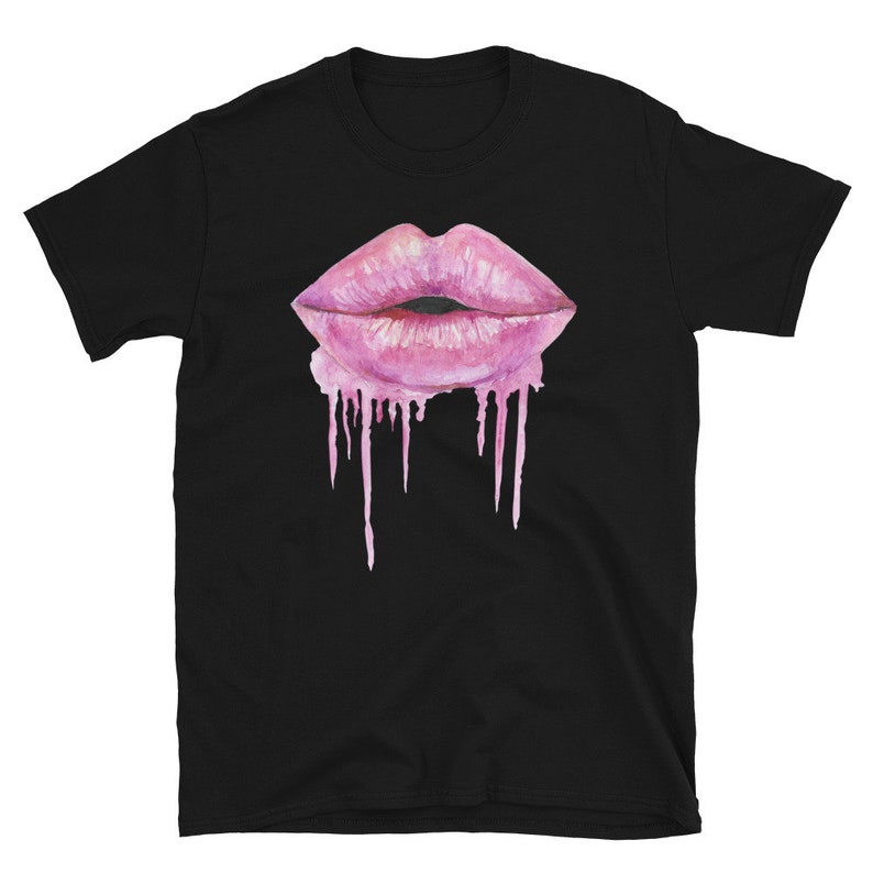 Dripping Lips Tee for Women Lips T Shirt Lips & Teeth Tee Etsy