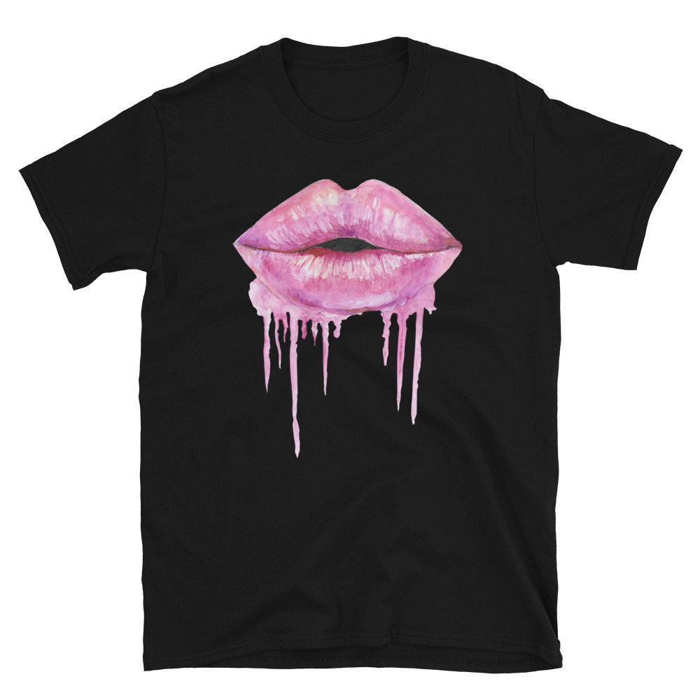 Dripping Lips Tee for Women, Lips T Shirt, Lips & Teeth Tee