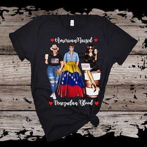 Venezuelan Shirt for Women, Proud Venezuelan TShirt, Venezuelan American Tee, Living in the USA Born In Venezuela, Venezuela Shirt for Women