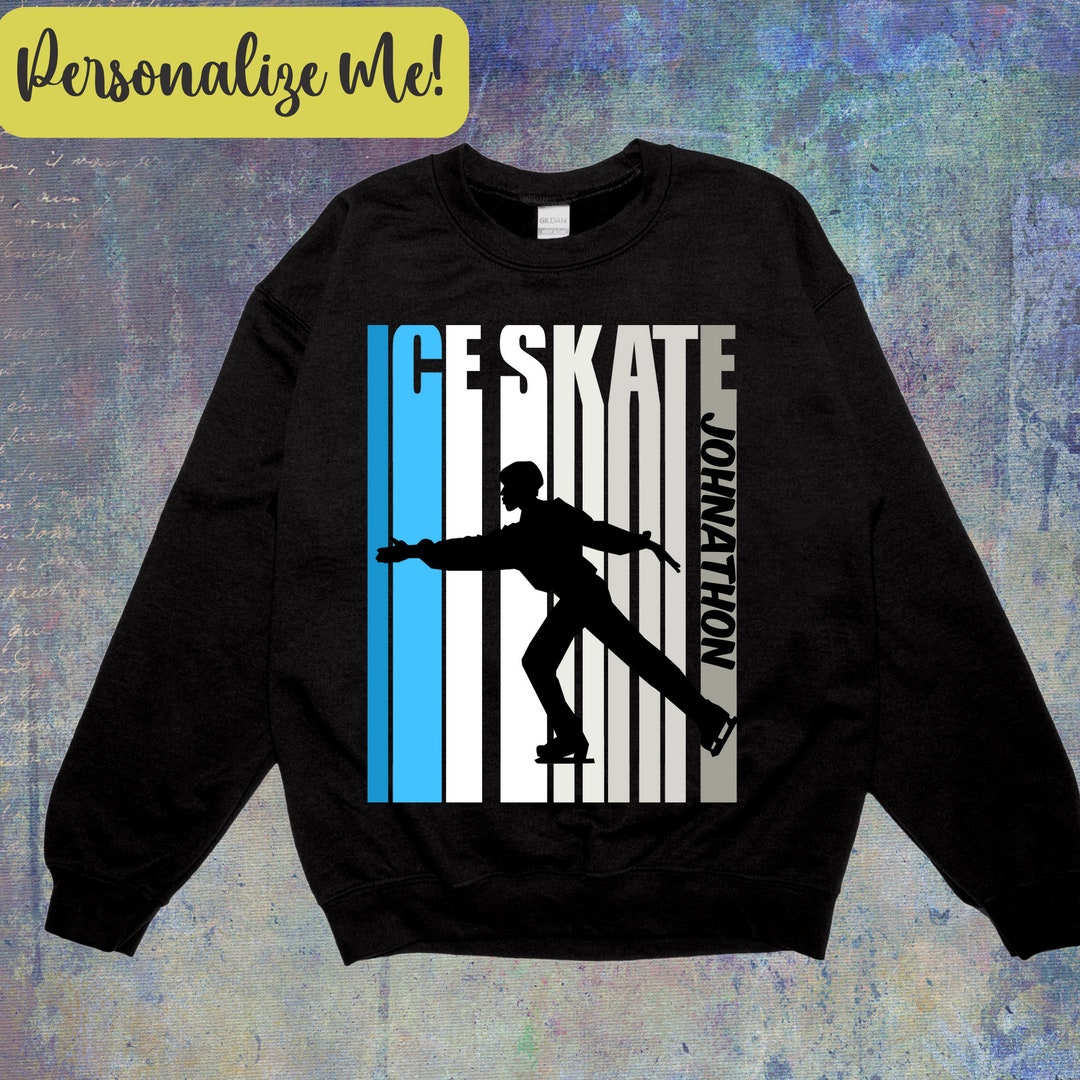 Ice Skating Sweatshirts for Boys, Cute Personalized Sweatshirt for