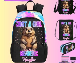 Just A Girl Who Loves Beavers Backpack for Kids