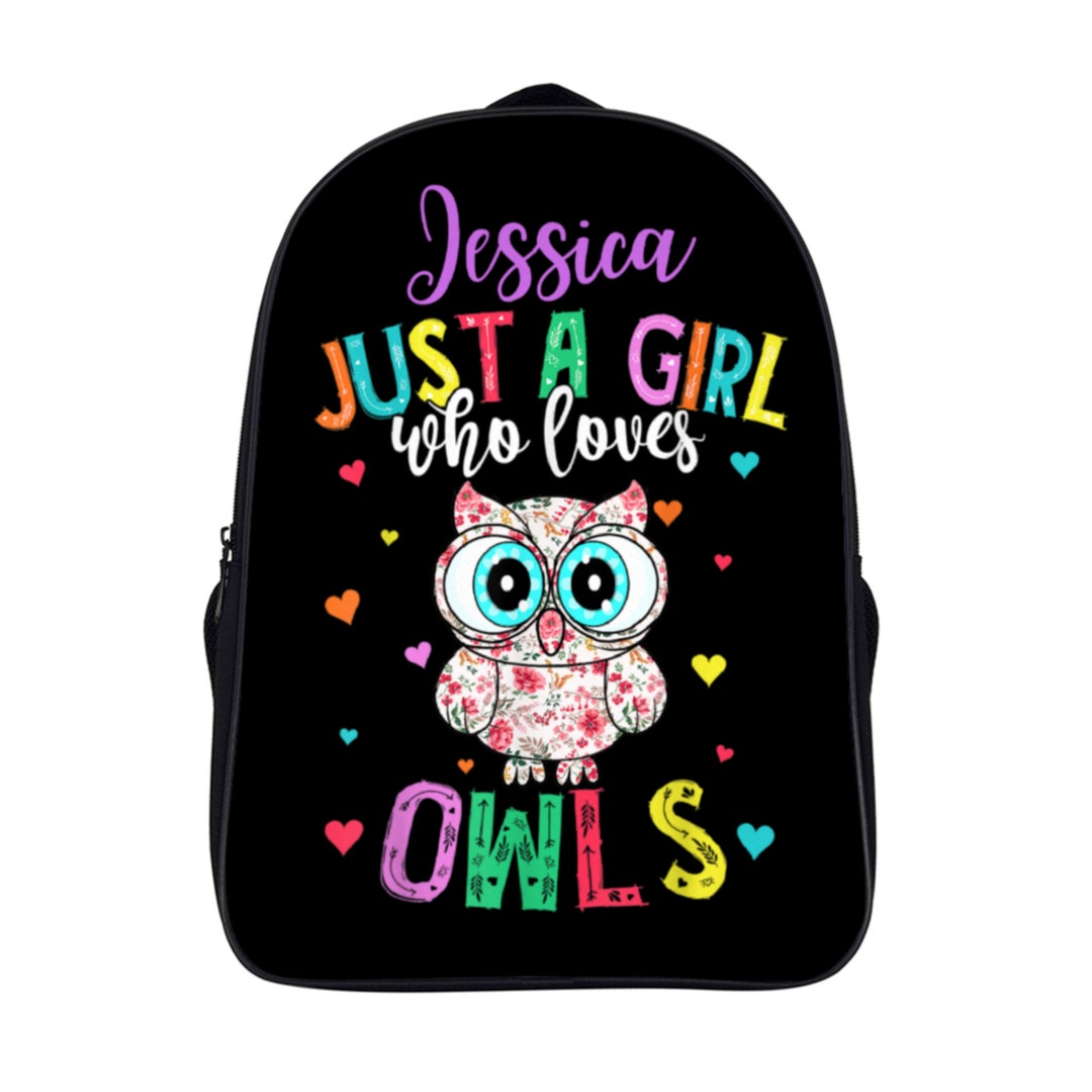 Backpack With Name for Girls Who Love Owls Owl Bag for Girls Etsy