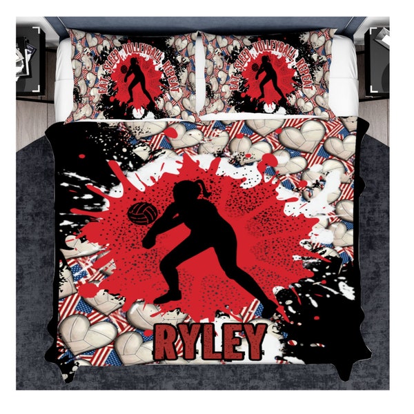 Volleyball Twin Bedding Etsy