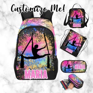 Sac à dos de danseur aérien personnalisé pour adolescents, sac de danseur aérien personnalisé pour enfants, cartable de rentrée pour danseurs en soie enfants, cadeau de danseur aérien