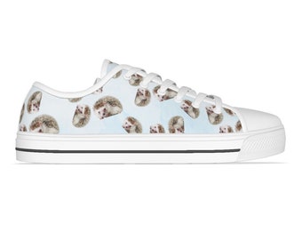 Girls Hedgehog Canvas Low Top Sneakers, Wildlife  Shoes for Kids, Low-Tops Sneakers With Animal  Print, Gift for  Fans Children Birthday