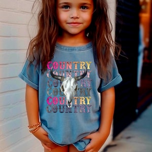 Girls Country TShirt,  Kids Country Music Shirt, Children's Music Concert TShirts, Country Music Shirt for Children Youth Kid boys Girl