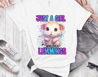 Just A Girl Who Loves  Lemmings Shirt And Sweatshirts