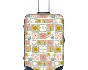 Fundas de verano con diseño de conchas marinas y fundas para maletas y equipaje.