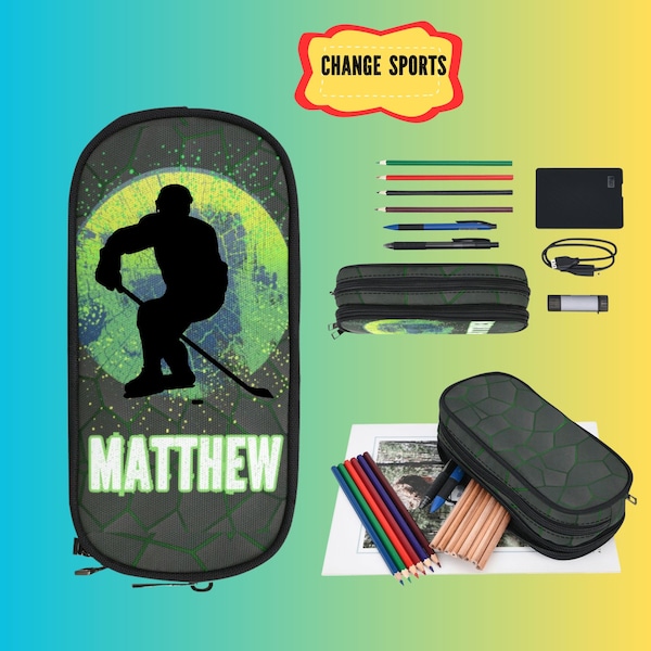 Ice Hockey Pencil Case Etsy
