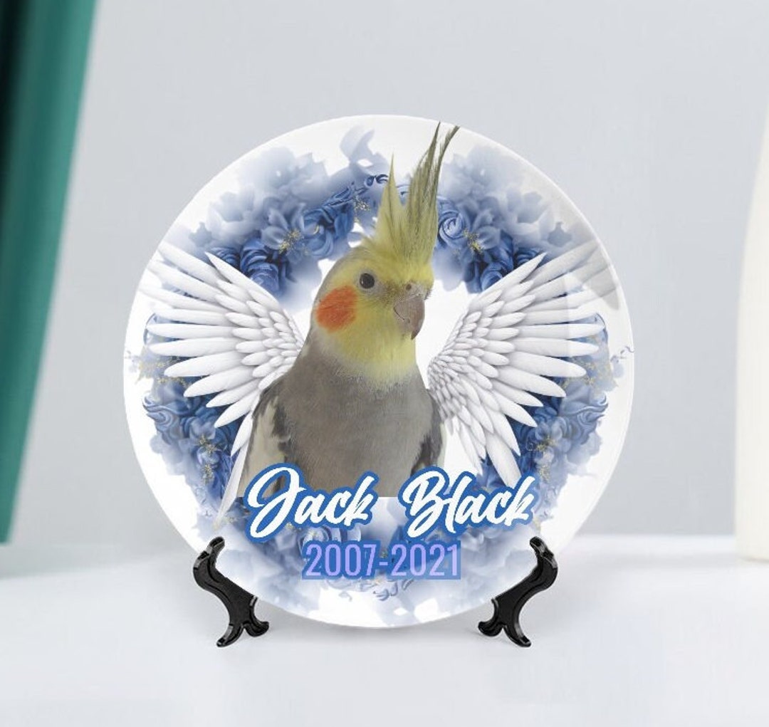 Cockatiel Ceramic Memorial Plate for With Name and Message in Etsy