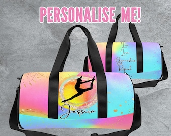 Personalised Duffel Bag for Gymnastics - Gymnastics Backpack Fully Customized - Custom Bag for Gymnasts Training - Gym Bag With Pockets