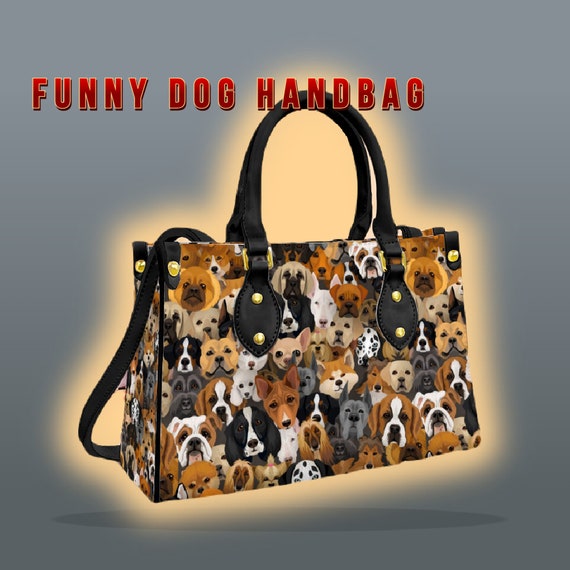 Womens Dogs Handbag With Straps Work Handbag for Dog Lovers Etsy
