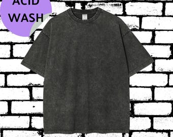 Oversized Acid Wash T-Shirt  for Men And Women, Japanese Streetwear Clothing