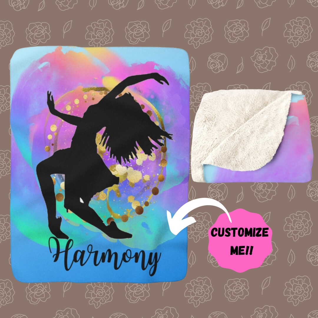 Personalized Modern Dancing Blanket for Girls Customized Blanket for