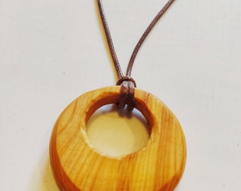Rustic Chunky Pendant Necklace | Earthy Gold, Chartreuse & Brown Polymer Clay