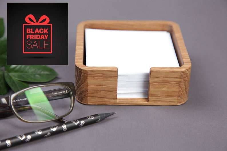 Wooden Sticky Note Holder Express SHIPPING Paper Dispenser Etsy