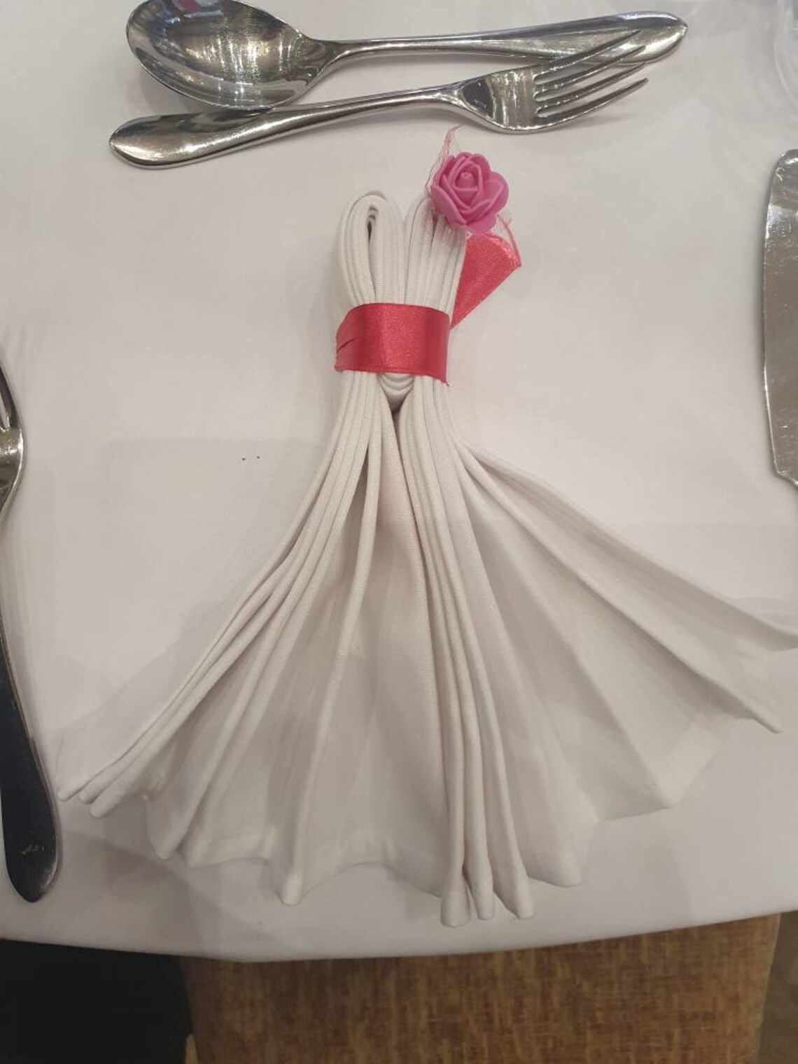 Folded Dress Napkins Wedding Napkins Table Decor Etsy