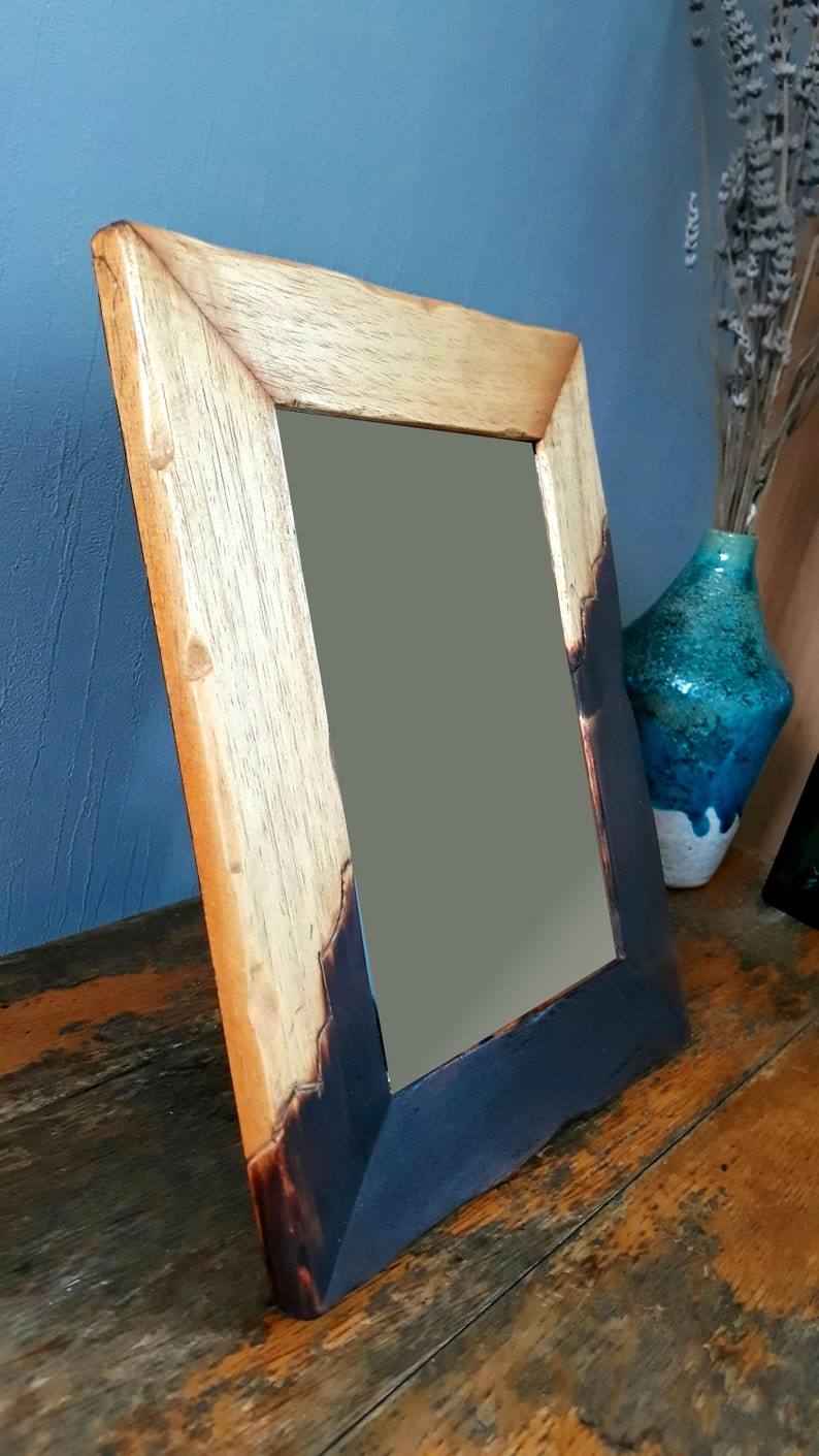 Upcycled Rustic Wooden Framed Mirror/Free Standing Etsy