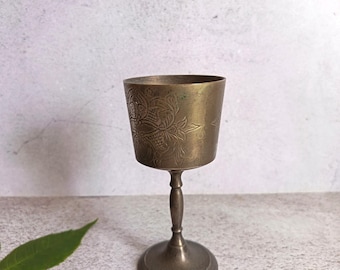 Calice da vino vintage EPNS placcato in argento e inciso a mano.