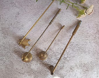 Spegnicandele vintage in ottone massiccio / Vari stili disponibili