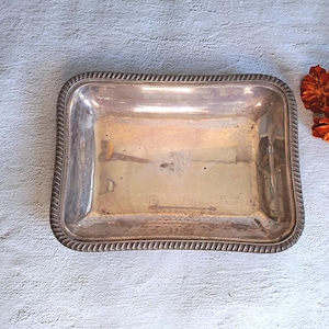 Vintage  Walker & Hall Silver Plated Rectangular Serving Tray, Platter