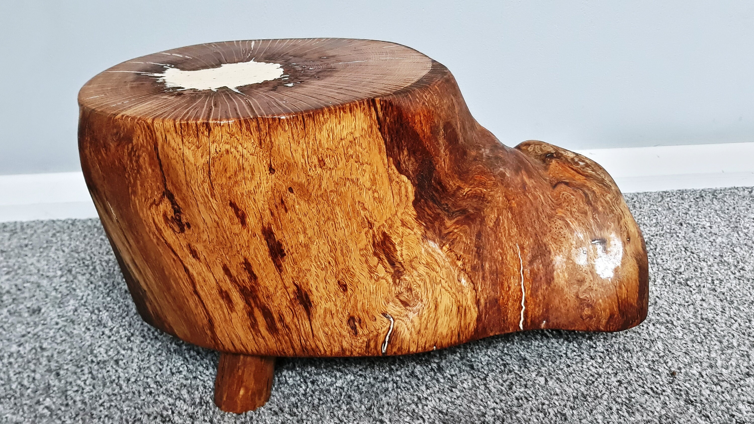 Natural Footed Small Tree Stump Stool Plant Stand Rustic Oak Etsy UK