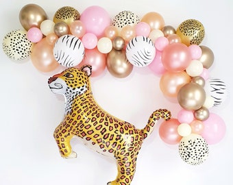 Girl Safari Balloon Garland, Girl Safari Party Decorations, Wild One Party Decorations, Safari First Birthday Decorations, Jungle Party